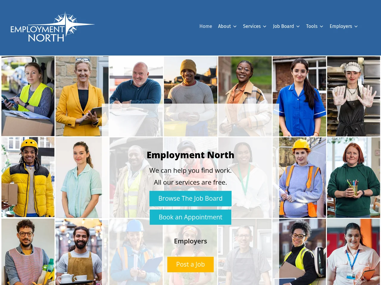Employment North screenshot Employment North job board platform screenshot showing job search interface