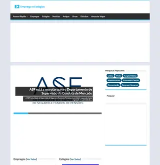 E2 Emprego e Estágios platform preview