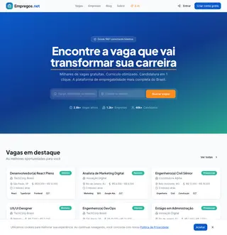 Empregos.net platform preview