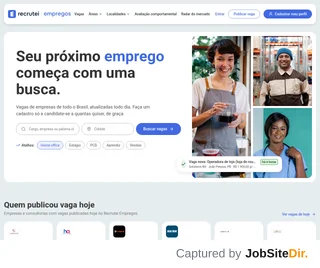 Recrutei Empregos platform preview Recrutei Empregos platform preview