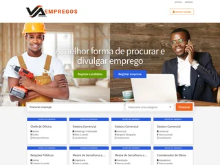 VerAngola Empregos platform preview