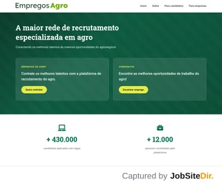 Empregos Agro platform preview Empregos Agro platform preview