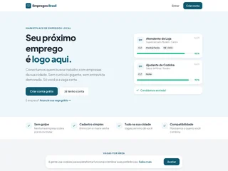 Empregos Brasil platform preview