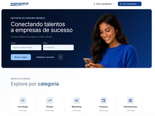 Empregos Hub platform preview Empregos Hub platform preview