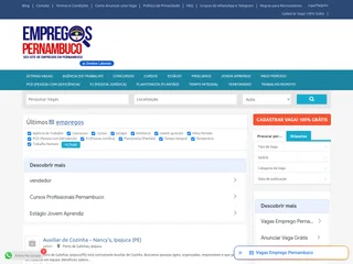 Empregos Pernambuco platform preview