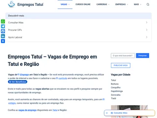 Empregos Tatuí platform preview