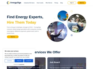 EnergyGigs platform preview