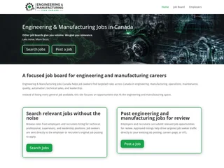 Engineering & Manufacturing Jobs Canada platform preview