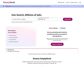 SimplyHired screenshot preview