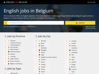 EnglishJobs.be platform preview EnglishJobs.be platform preview