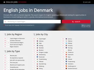 EnglishJobs.dk platform preview