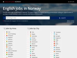 EnglishJobs.no platform preview