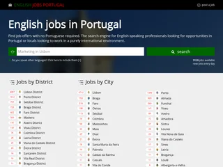 EnglishJobs.pt platform preview