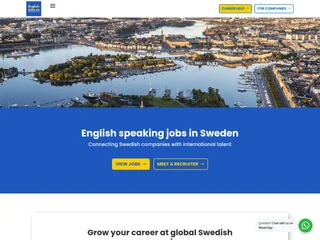 EnglishJobs.se platform preview