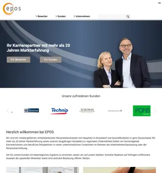 EPOS Personaldienstleistungen platform preview
