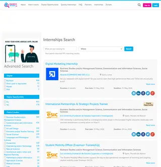 ErasmusIntern platform preview