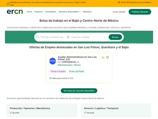 ERCN Empleos platform preview