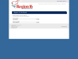 ESC Region 16 Job Board screenshot preview ESC Region 16 Job Board screenshot preview
