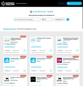 Espresso-Jobs platform preview