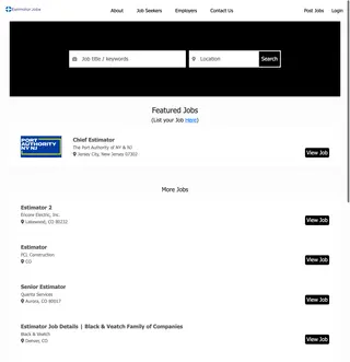EstimatorJobs.com platform preview