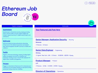 Ethereum Job Board platform preview