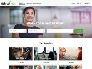 EthicalJobs.com.au platform preview EthicalJobs.com.au platform preview