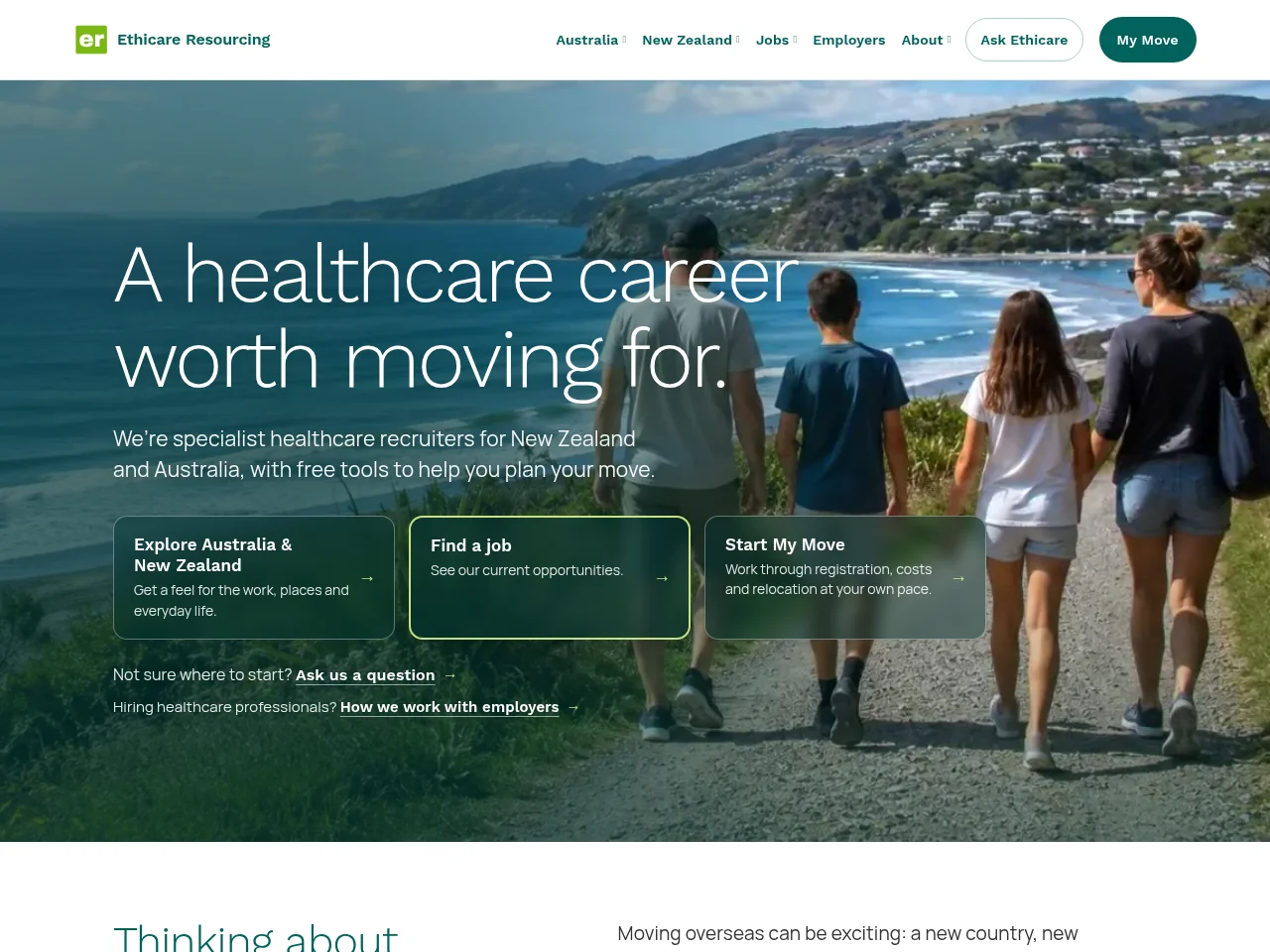 Ethicare Resourcing screenshot Ethicare Resourcing website screenshot