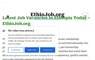 EthioJob.org screenshot preview