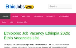 Ethiojobs screenshot preview Ethiojobs screenshot preview