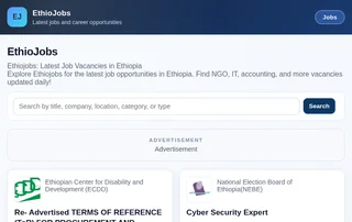 Ethiojobs screenshot preview