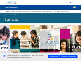 EURAXESS UK platform preview