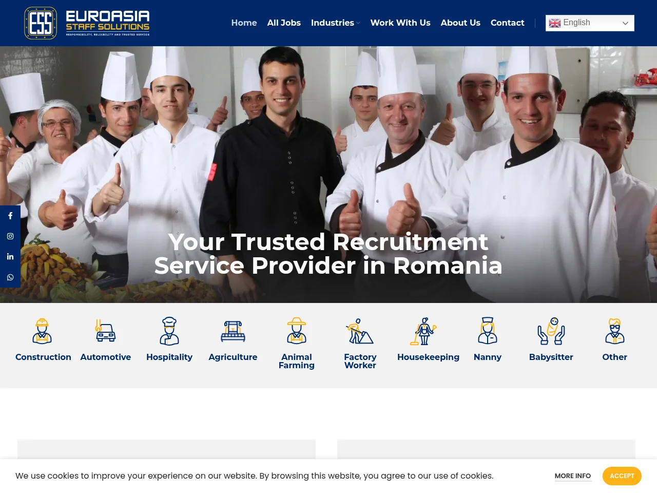 Euroasia Staff Solutions screenshot Euroasia Staff Solutions website screenshot
