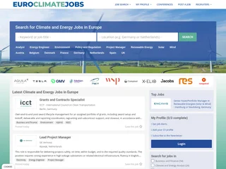 EuroClimateJobs platform preview EuroClimateJobs platform preview