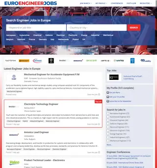 EuroEngineerJobs platform preview