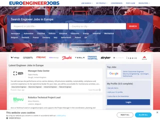 EuroEngineerJobs platform preview EuroEngineerJobs platform preview
