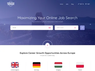 European Job Board screenshot preview