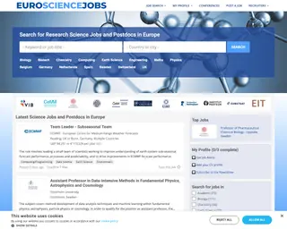 EuroScienceJobs platform preview