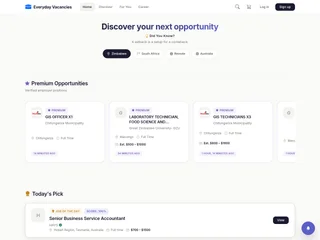 Everyday Vacancies platform preview
