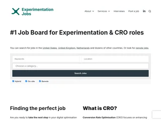 Experimentation Jobs screenshot preview Experimentation Jobs screenshot preview