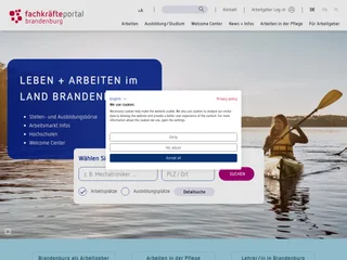 Fachkräfteportal Brandenburg platform preview Fachkräfteportal Brandenburg platform preview