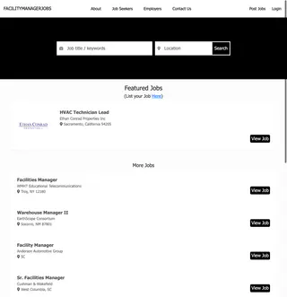 FacilityManagerJobs.com platform preview