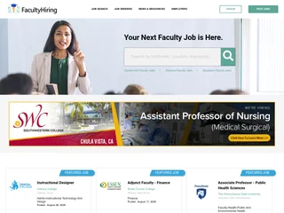 FacultyHiring.com screenshot preview