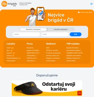 Fajn-brigady.cz platform preview
