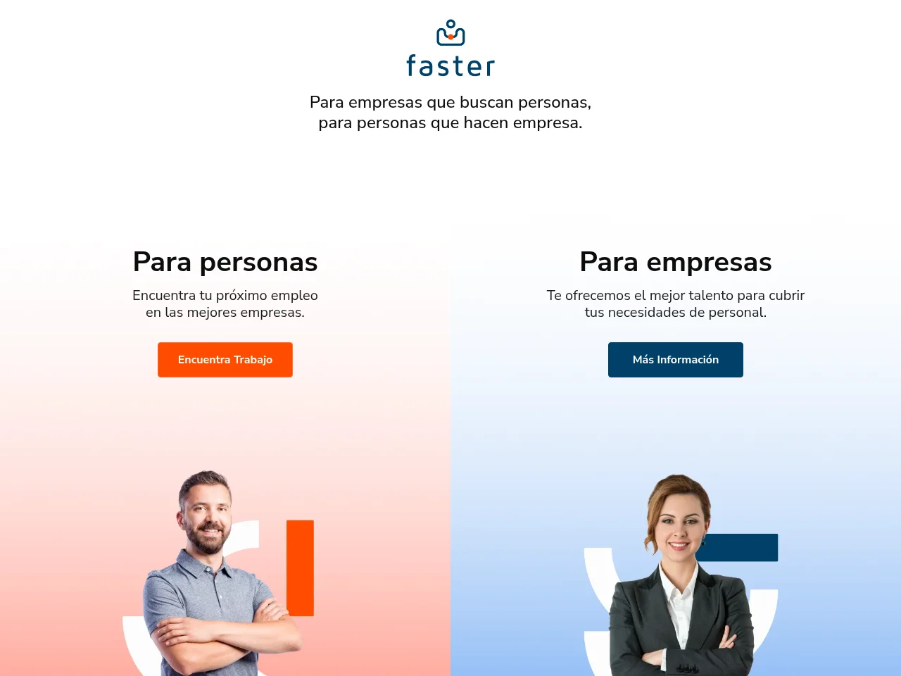 Faster job board platform screenshot showing job search interface