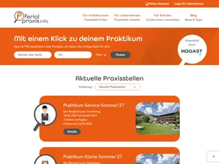 Ferialpraxis.info screenshot preview