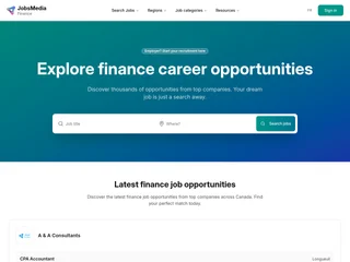 Finance Jobs | JobsMedia.io screenshot preview