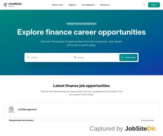 Finance Jobs platform preview