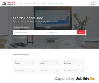 Finance Job Board platform preview