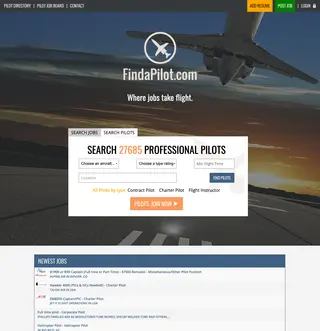 FindaPilot.com screenshot preview