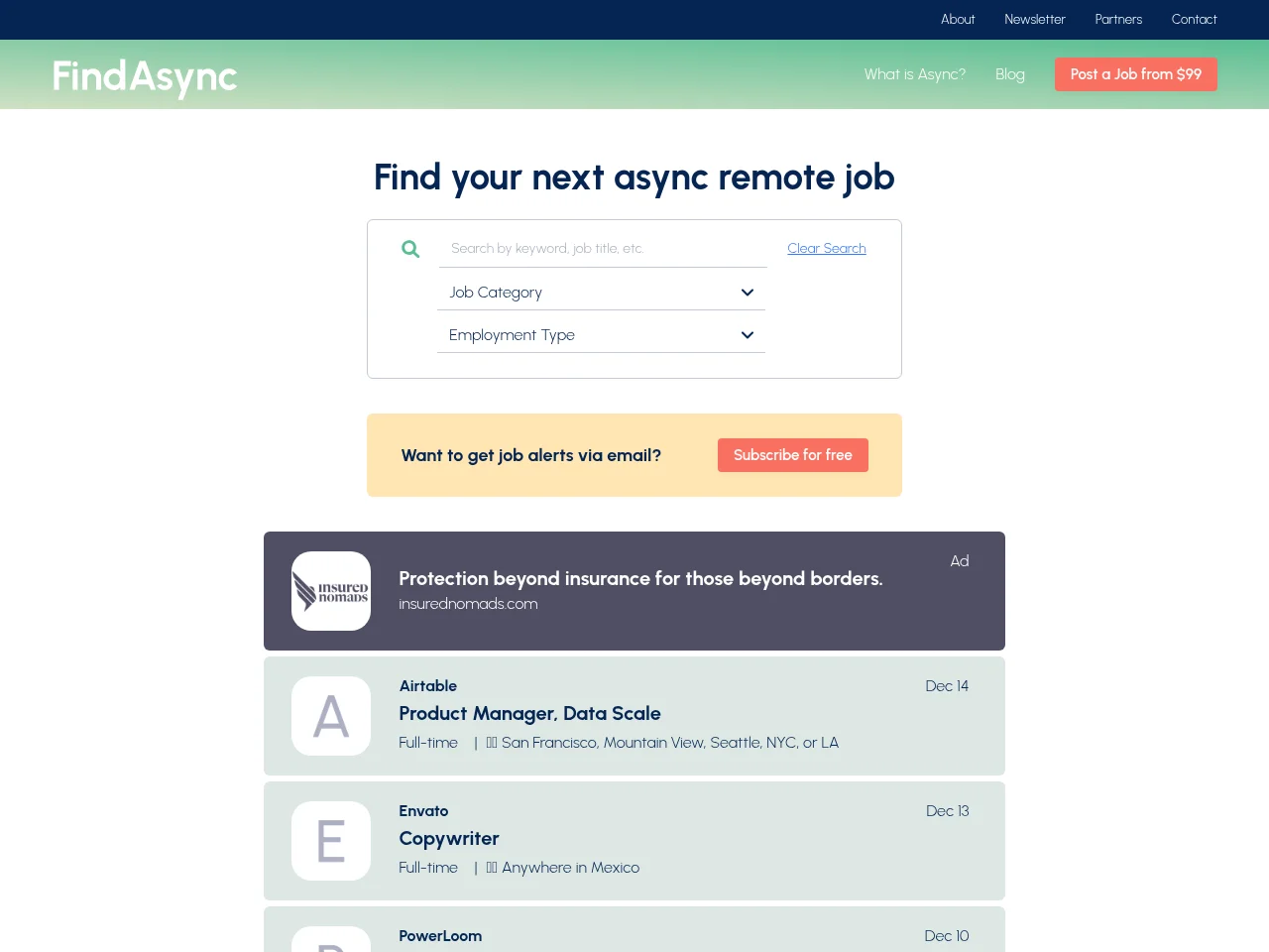 FindAsync screenshot FindAsync website screenshot
